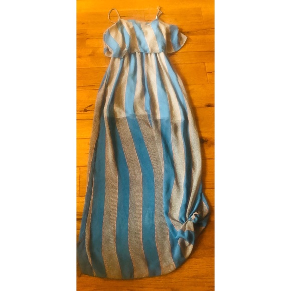 Blue polyester, Printed Maxi Dress - Picture 6 of 6